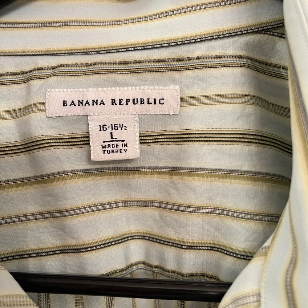 Banana Republic Men's‎ Striped Button Down Shirt Large 16–16.5